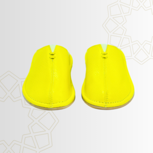 Sabots Modernes en Cuir Jaune Vif